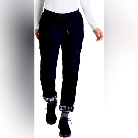 Eddie Bauer Pants - Eddie Bauer Fleece Lined Travel Pants Women Stretch Secure Pocket Black Medium